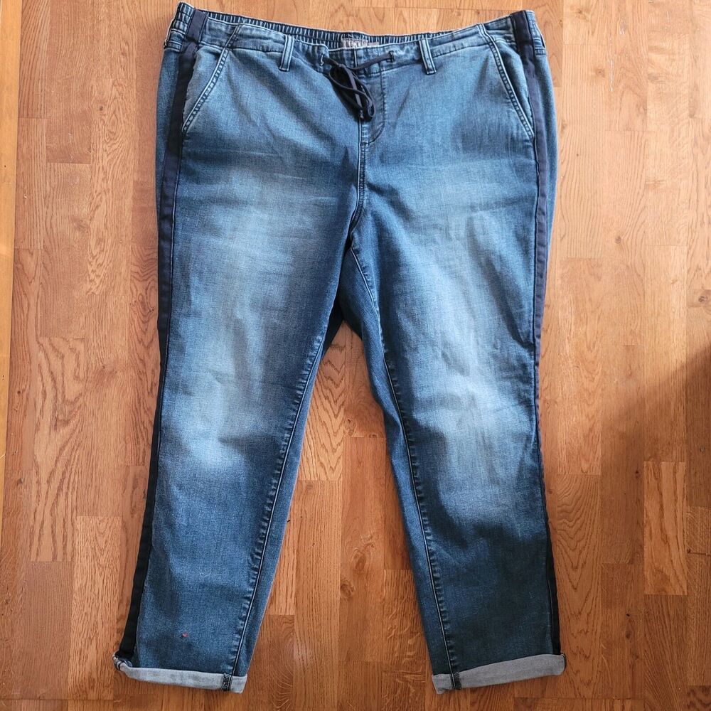 Torrid Jeans 3R Feel The Fit Womens Blue Elastic Waist Super Soft Plus Size